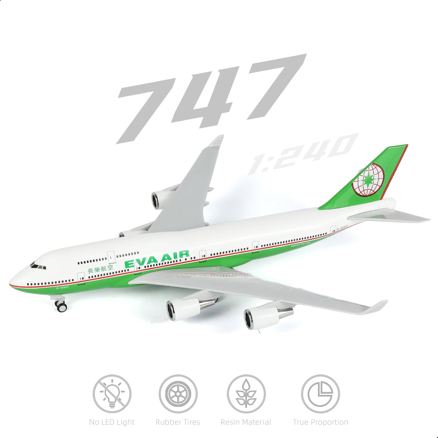 نموذج طائرة إيفا إير 747 بطول  - مراجعة Model Kit Eva وسعره