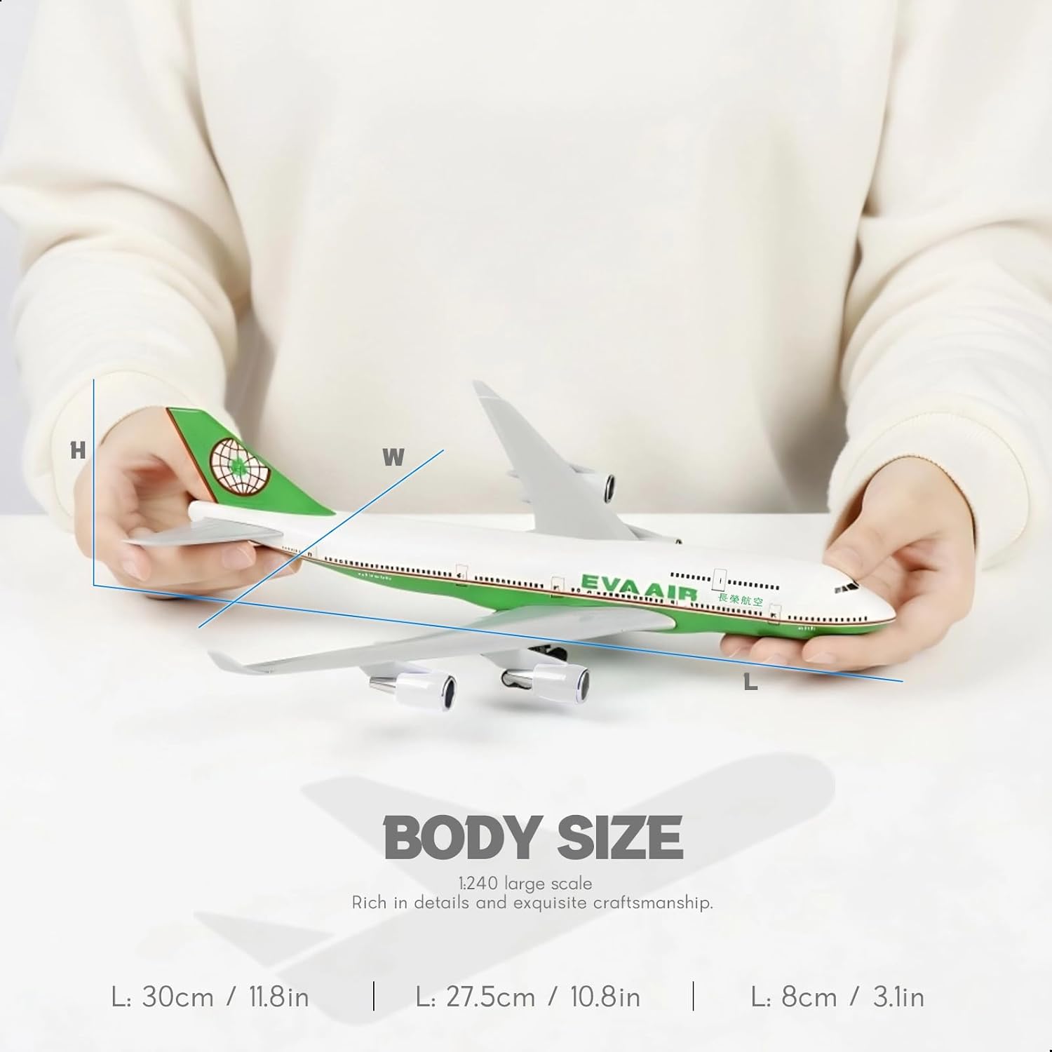 نموذج طائرة إيفا إير 747 بطول  - مراجعة Model Kit Eva وسعره